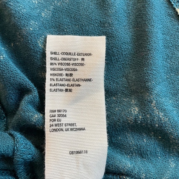 Free People "Hello Lover" Women's Size L/G Mini Dress Tunic Top Blue/Green/Cream - Picture 12 of 15